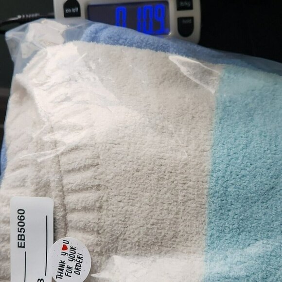 Talbots Womens Sweater Size Large Colorblock Pullover Soft Spring Blue Teal - Picture 8 of 9